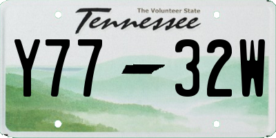 TN license plate Y7732W