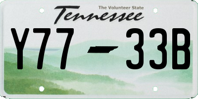 TN license plate Y7733B