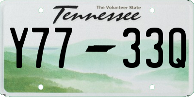 TN license plate Y7733Q