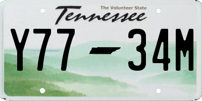 TN license plate Y7734M