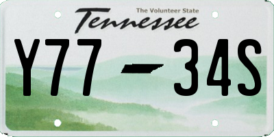 TN license plate Y7734S