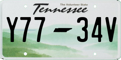 TN license plate Y7734V