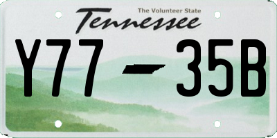 TN license plate Y7735B