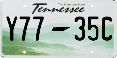 TN license plate Y7735C