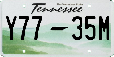 TN license plate Y7735M