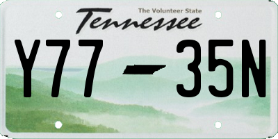 TN license plate Y7735N