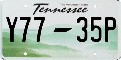 TN license plate Y7735P