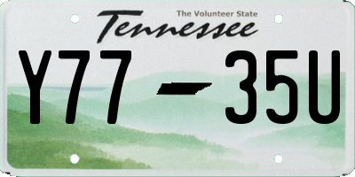 TN license plate Y7735U
