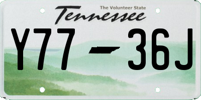 TN license plate Y7736J