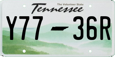 TN license plate Y7736R