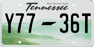 TN license plate Y7736T