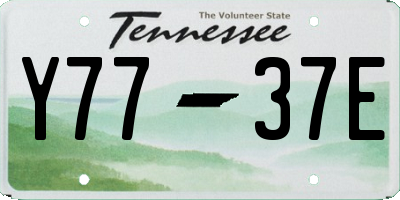 TN license plate Y7737E