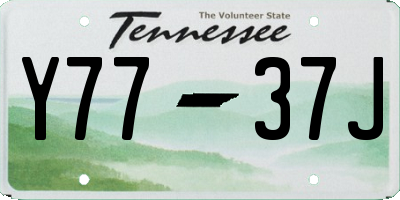 TN license plate Y7737J