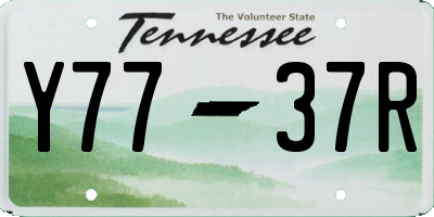 TN license plate Y7737R