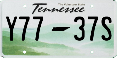 TN license plate Y7737S