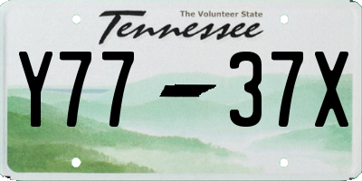 TN license plate Y7737X
