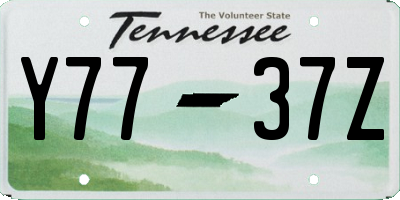 TN license plate Y7737Z