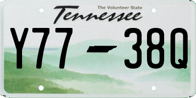TN license plate Y7738Q