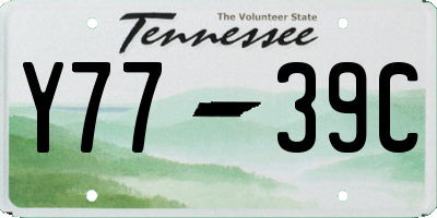 TN license plate Y7739C