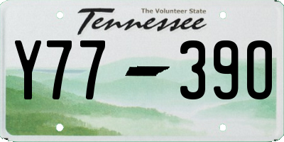 TN license plate Y7739O