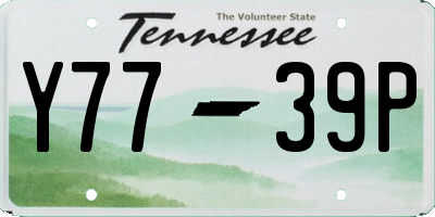 TN license plate Y7739P