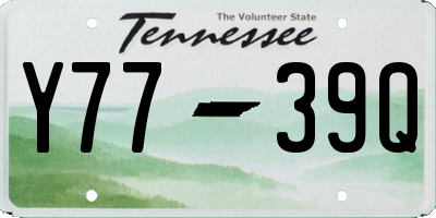 TN license plate Y7739Q