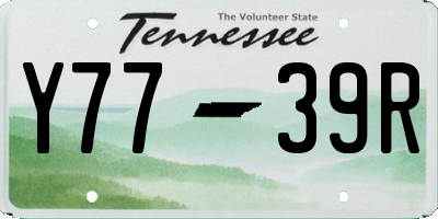 TN license plate Y7739R