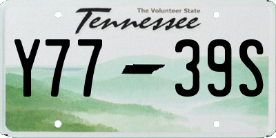 TN license plate Y7739S