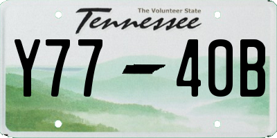TN license plate Y7740B
