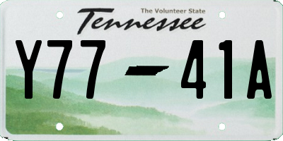 TN license plate Y7741A