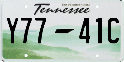 TN license plate Y7741C