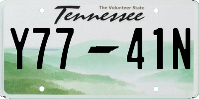 TN license plate Y7741N