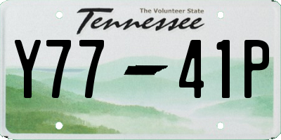 TN license plate Y7741P