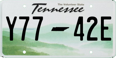 TN license plate Y7742E