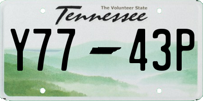 TN license plate Y7743P