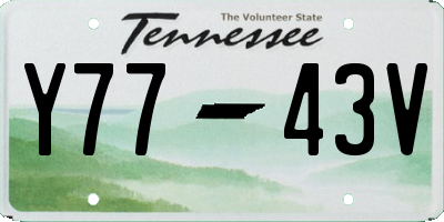 TN license plate Y7743V