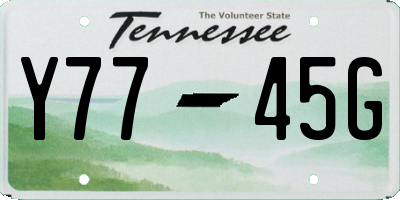 TN license plate Y7745G