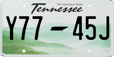 TN license plate Y7745J