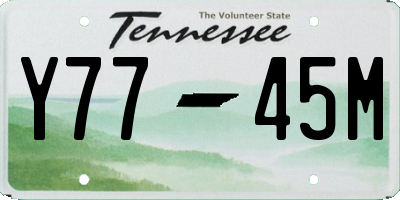 TN license plate Y7745M