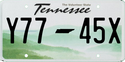 TN license plate Y7745X