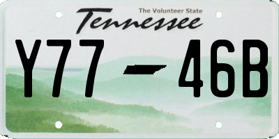TN license plate Y7746B
