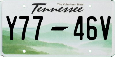 TN license plate Y7746V