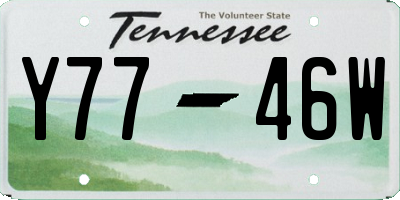 TN license plate Y7746W