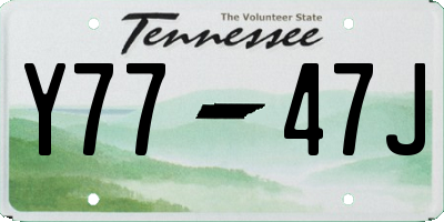 TN license plate Y7747J