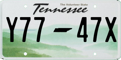 TN license plate Y7747X