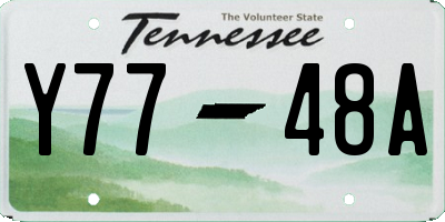TN license plate Y7748A