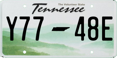 TN license plate Y7748E