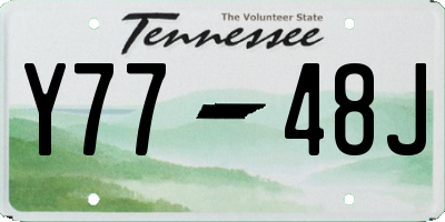 TN license plate Y7748J