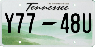 TN license plate Y7748U