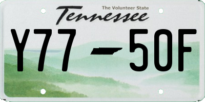 TN license plate Y7750F